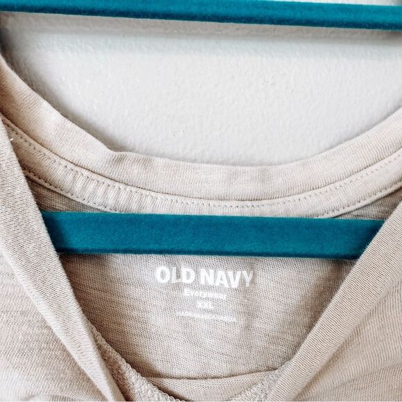 Old Navy Cream Cotton Graphic Flower Short Sleeve Tee Size XXL - Picture 3 of 5